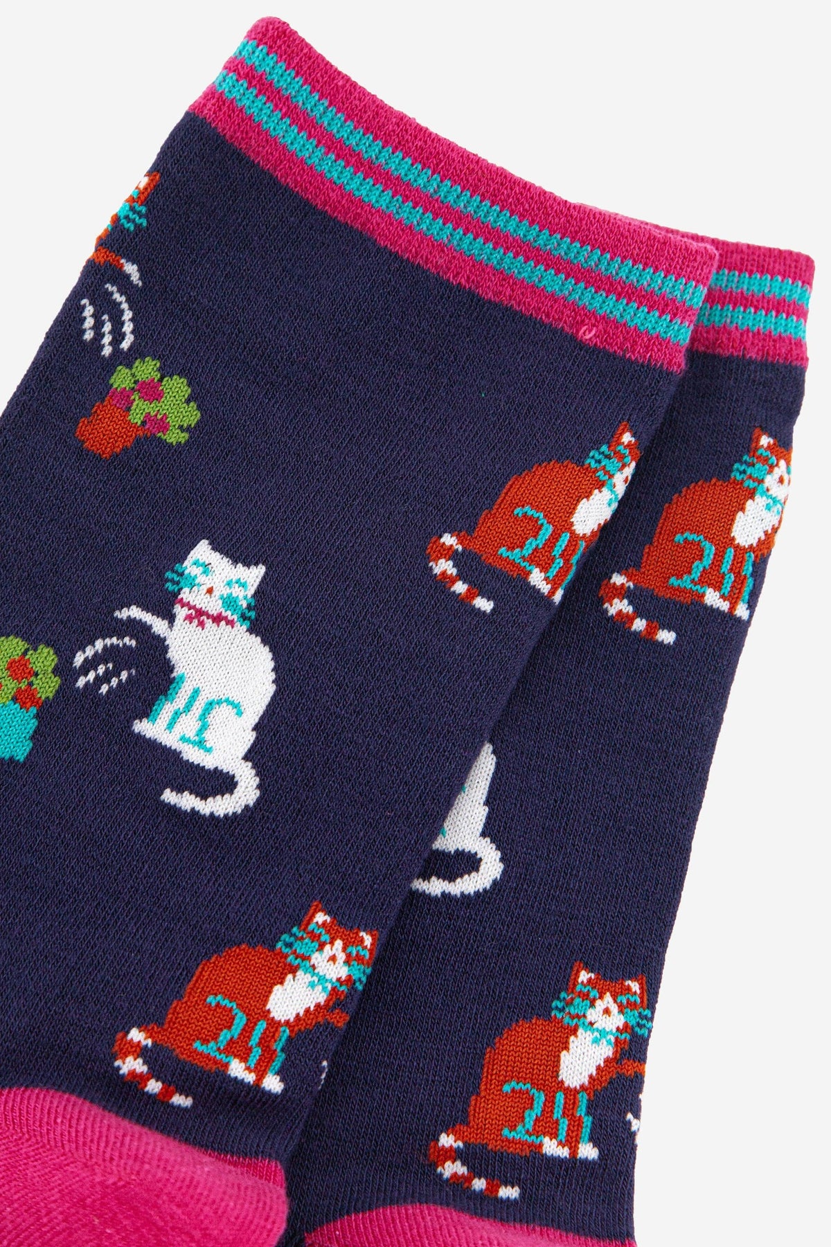 Clumsy Cats, Plant Mom Bamboo Crew Socks