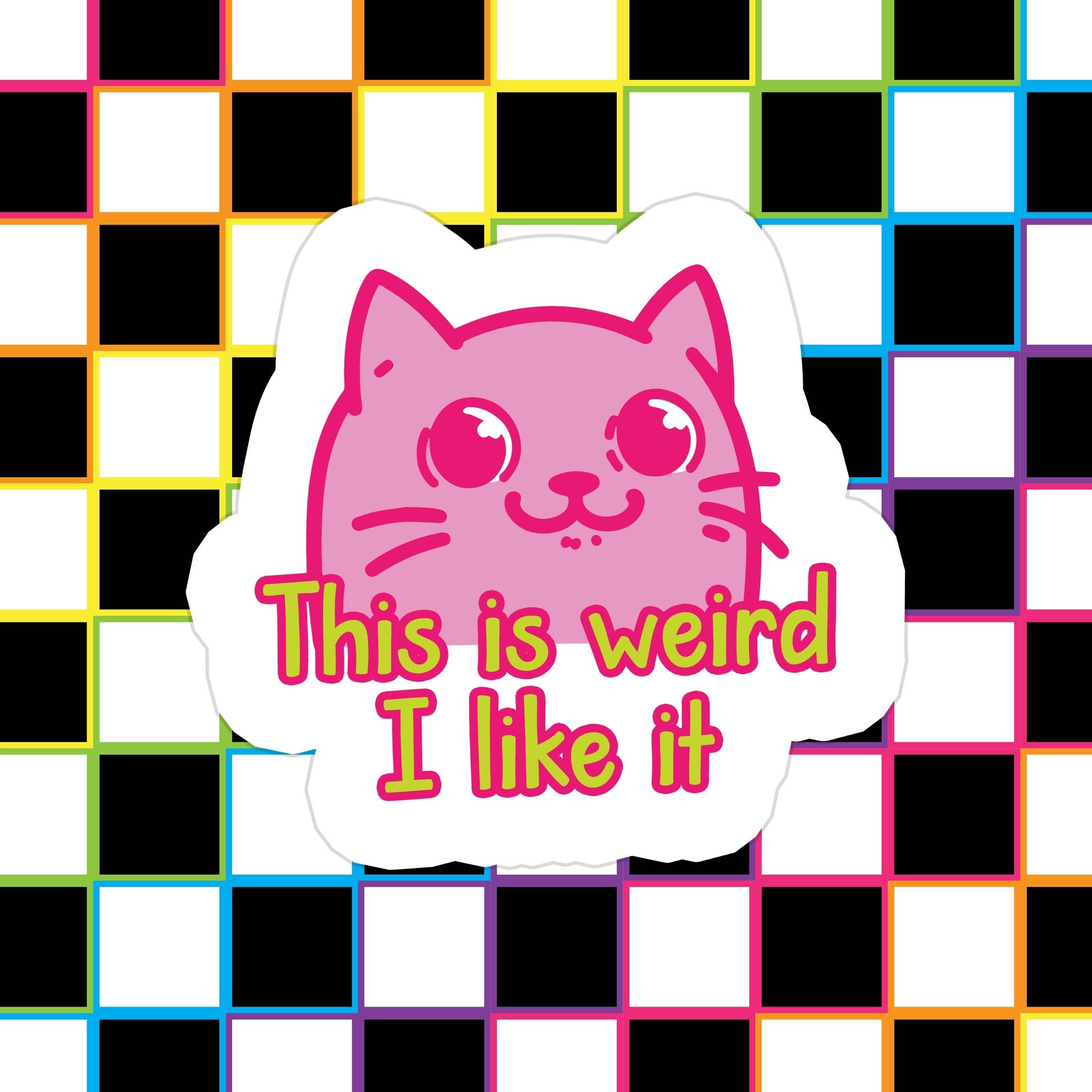 Weird Cat Mom Vinyl Sticker