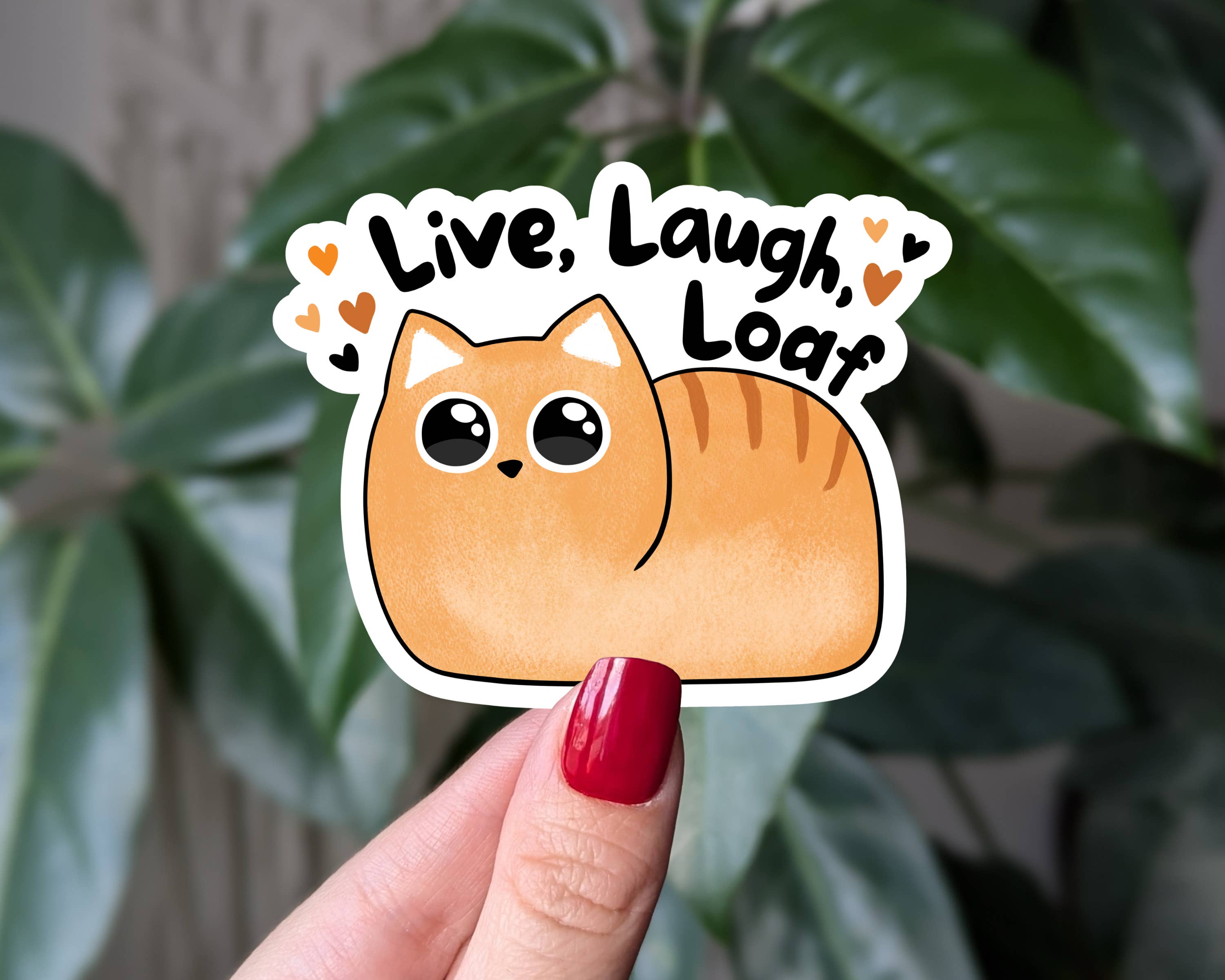 Live laugh loaf vinyl sticker