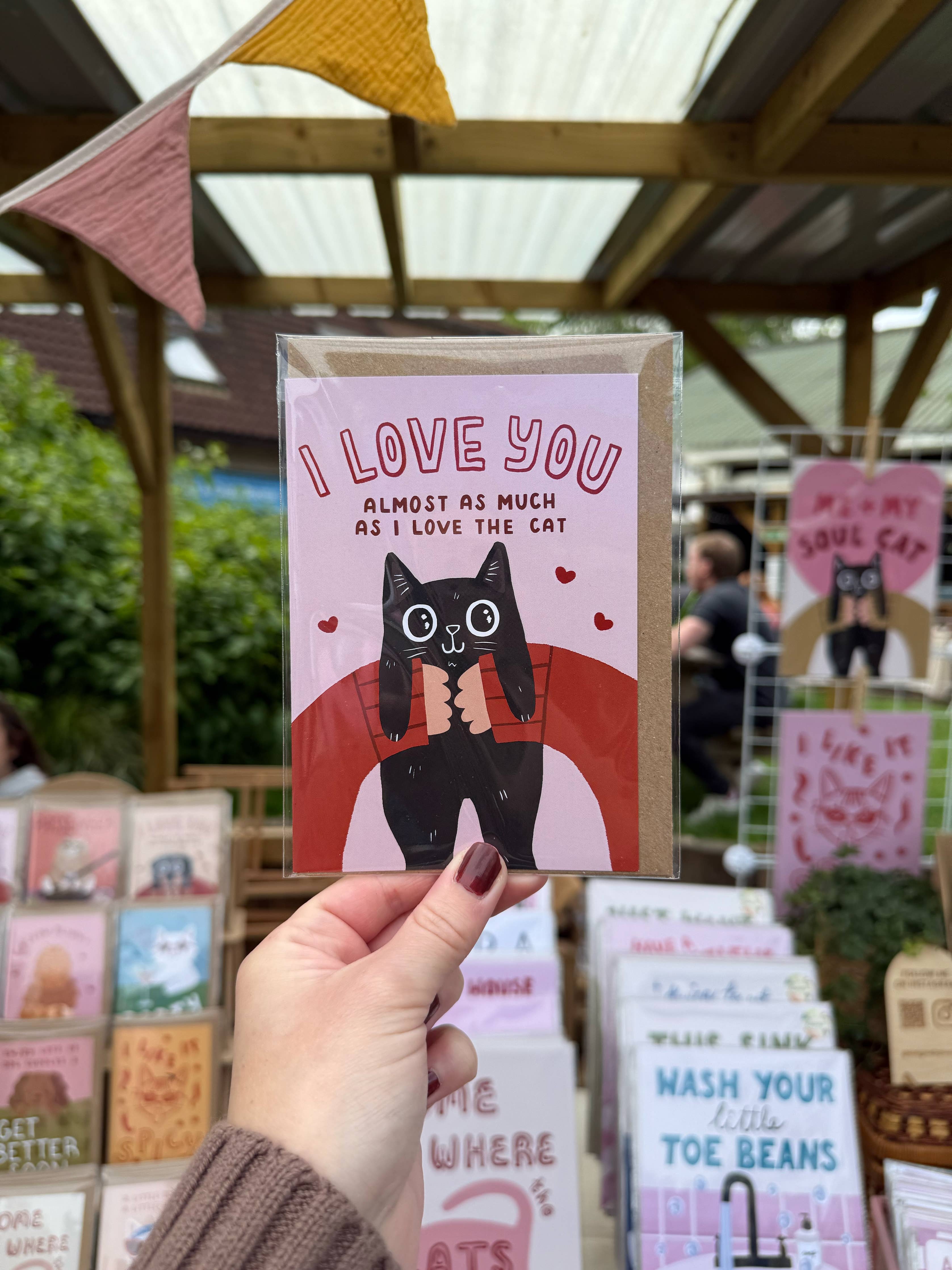 I Love You Cat Greetings Card