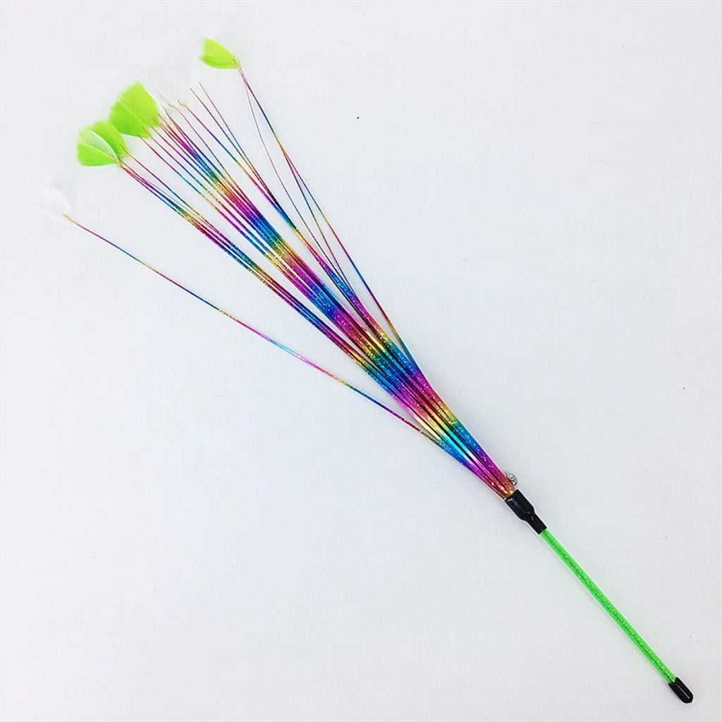 Ribbon Feather Cat Teaser Wand