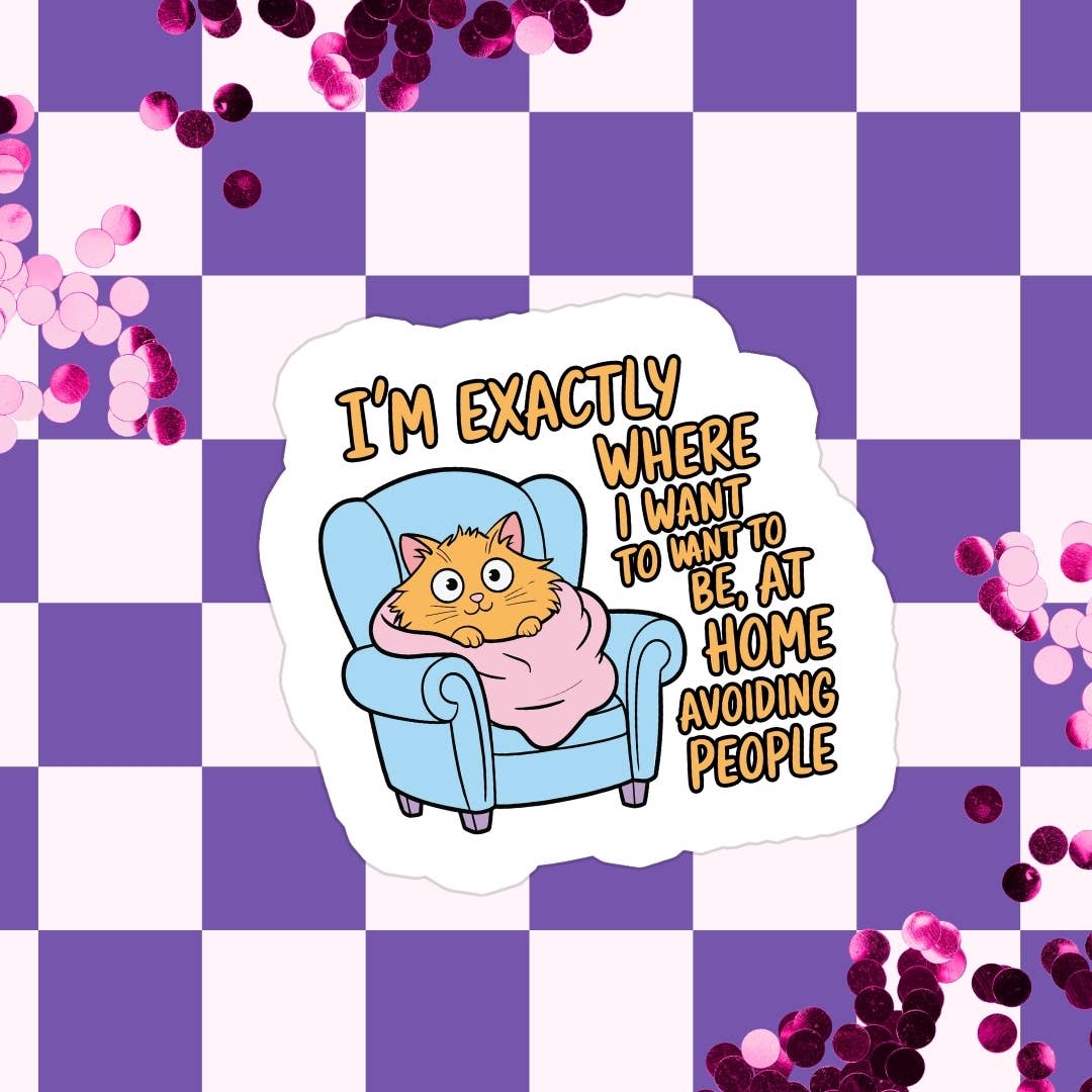 At Home with my Cat Sticker