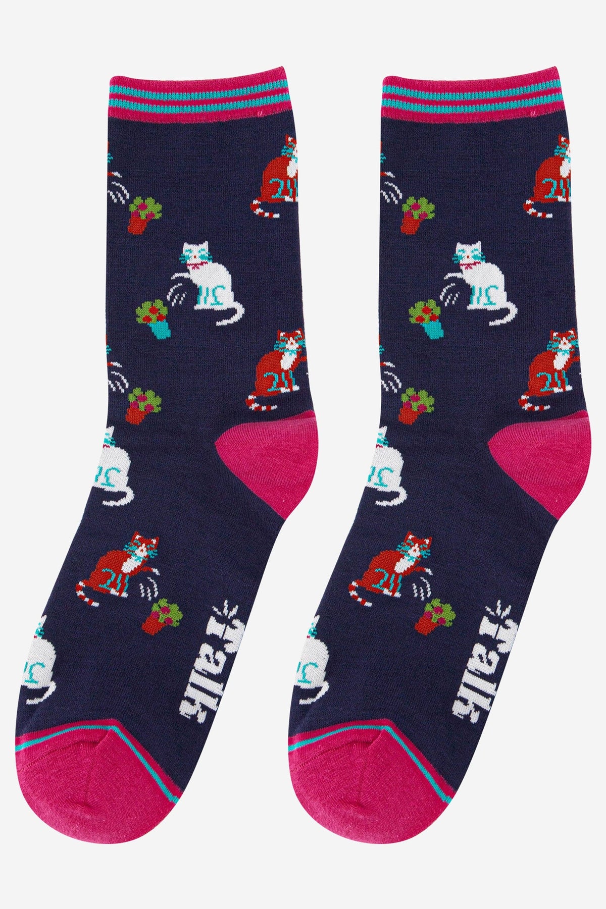 Clumsy Cats, Plant Mom Bamboo Crew Socks