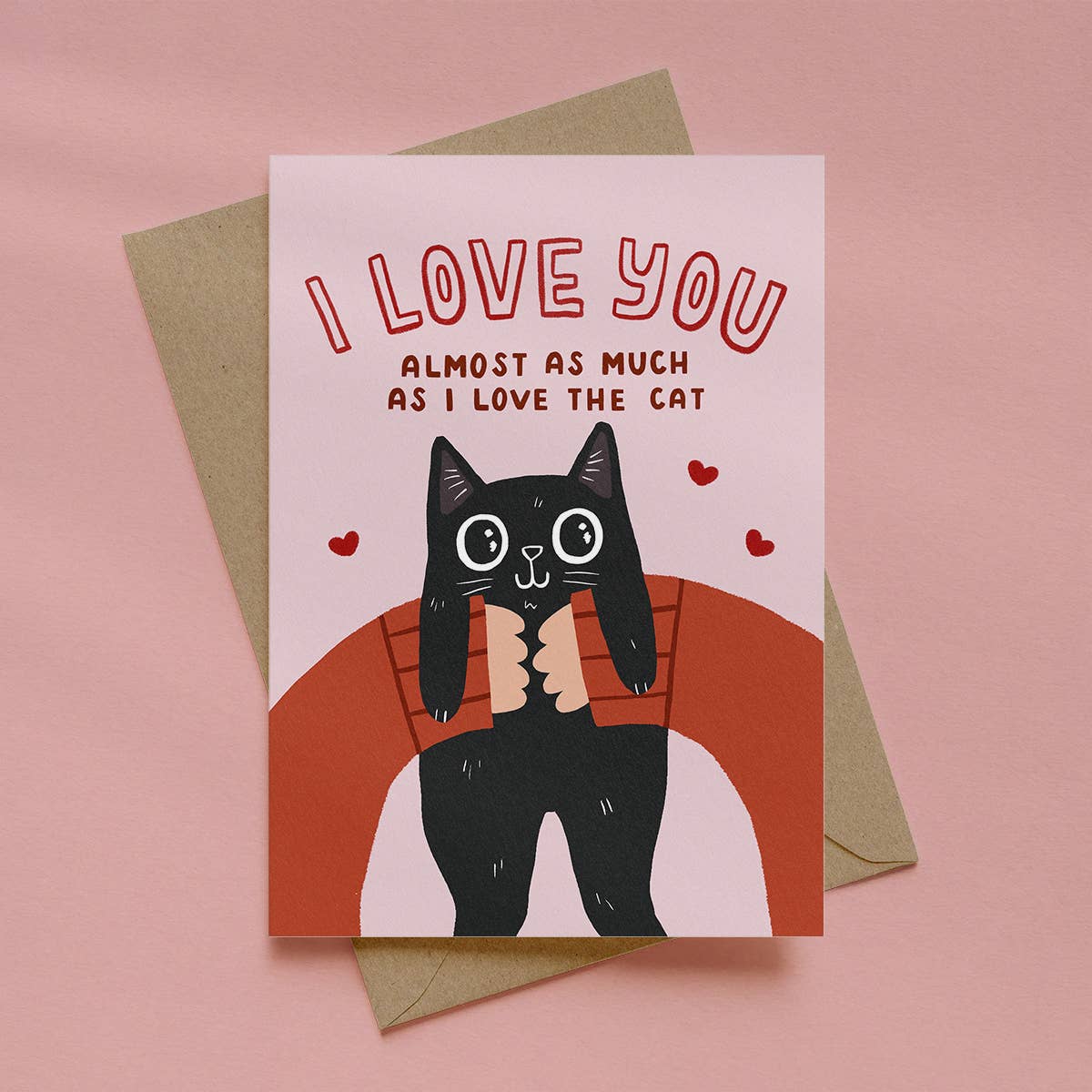 I Love You Cat Greetings Card