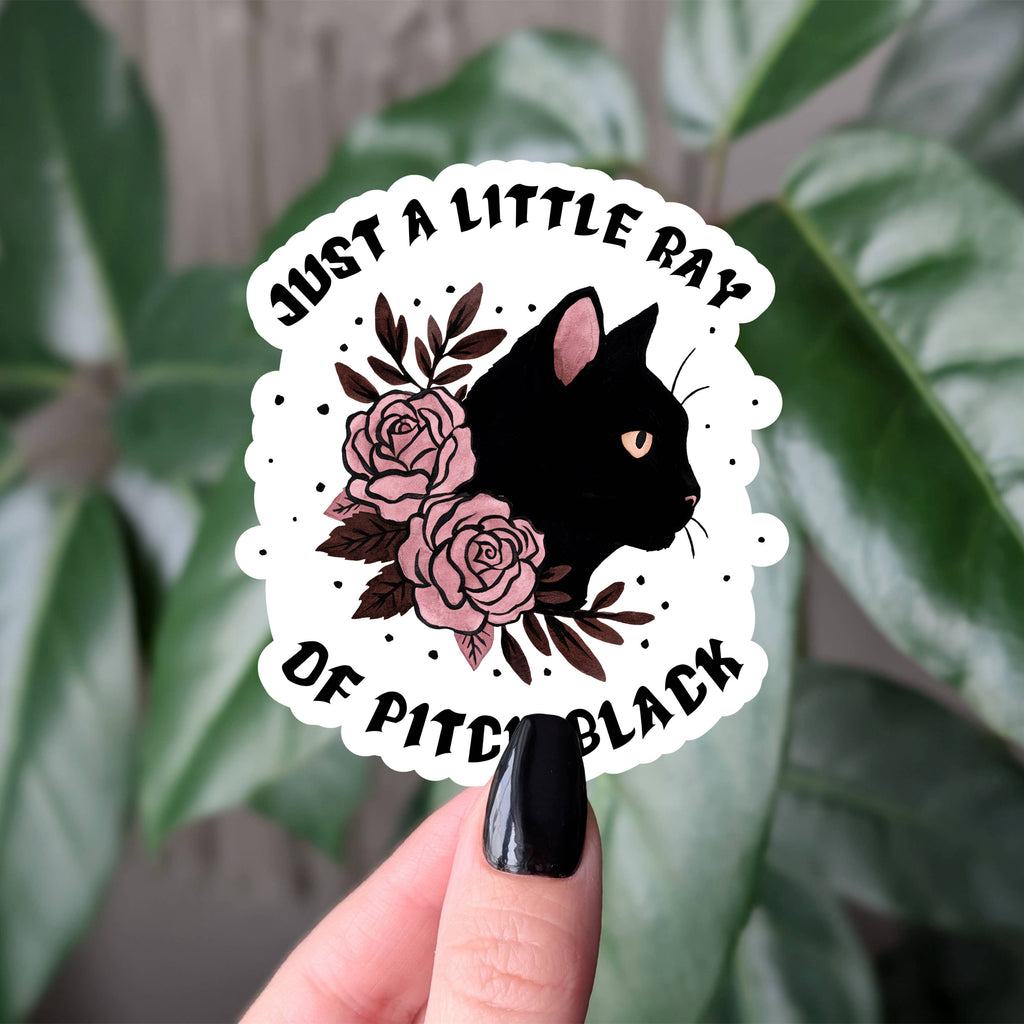 Just a little ray of pitch black vinyl sticker
