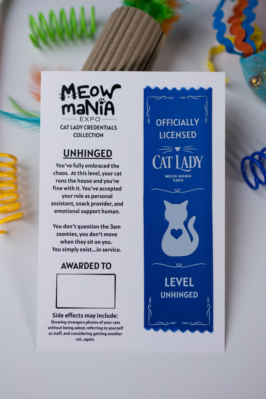Cat Lady Credentials Ribbon