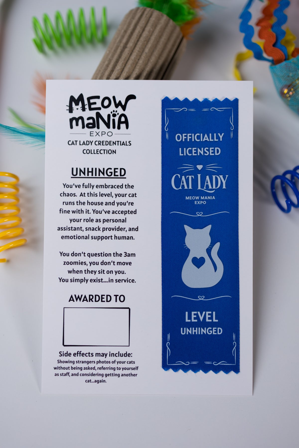 Cat Lady Credentials Ribbon