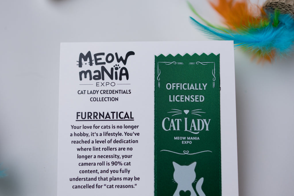 Cat Lady Credentials Ribbon