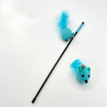 Feather Mouse Teaser Wand for Cats
