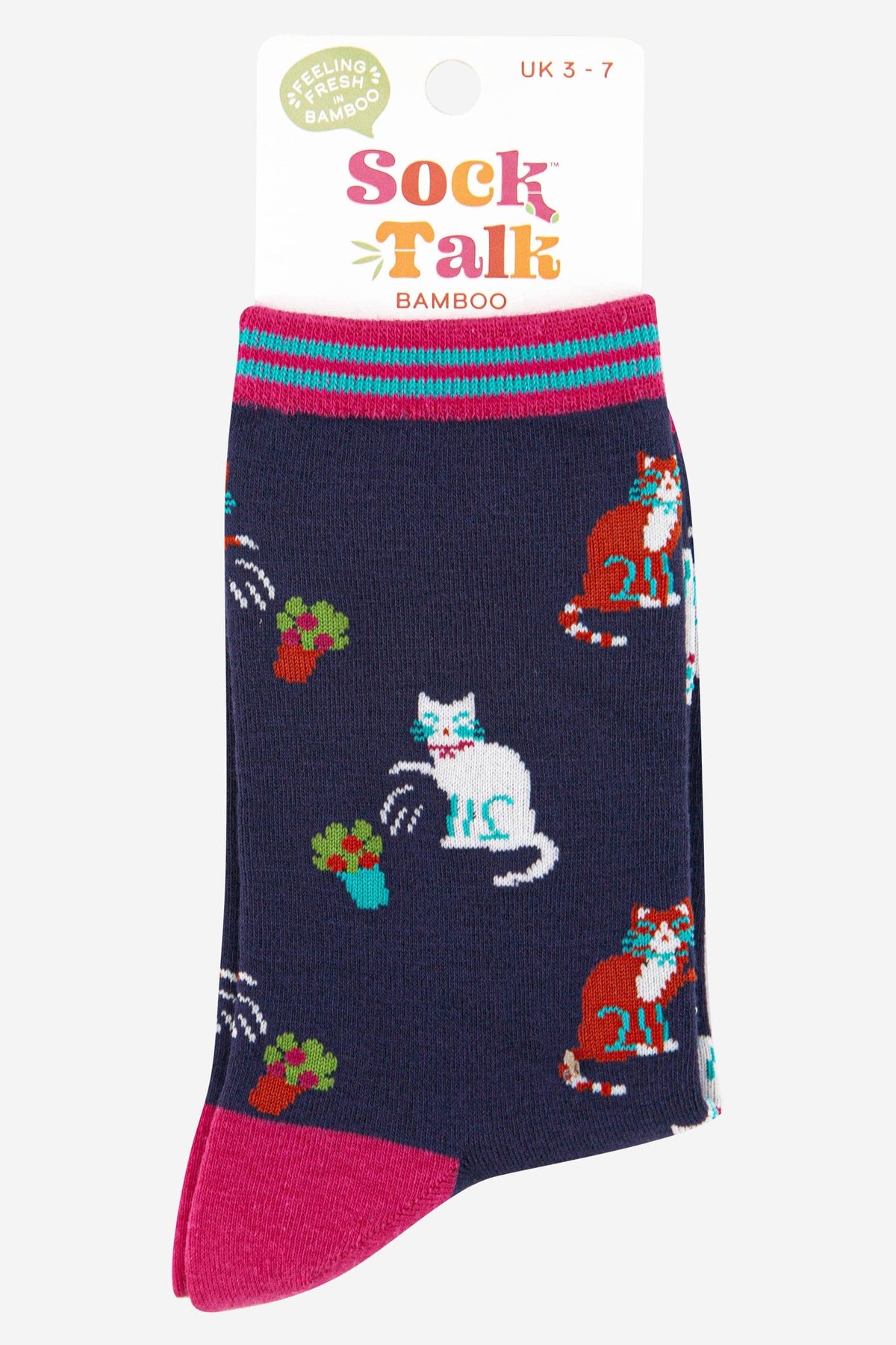 Clumsy Cats, Plant Mom Bamboo Crew Socks