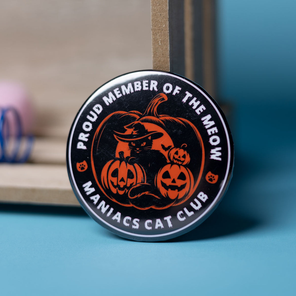 Meow Maniacs Halloween Button Pin