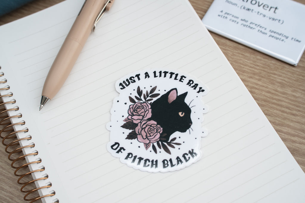 Just a little ray of pitch black vinyl sticker